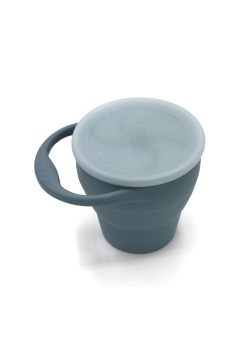 Tasse de collation en silicone, bleu fumé