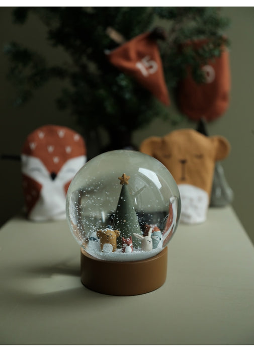 Globe de neige, animaux forestiers