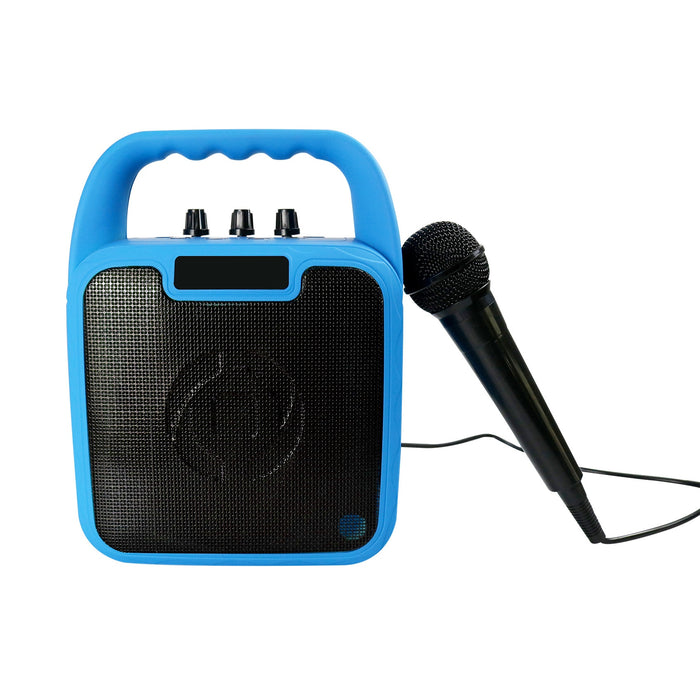 Haut-parleur pour enfants et microphone - bleu clair