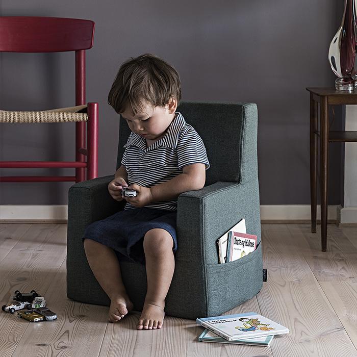 Chaise pour enfants, vert foncé w. vert clair