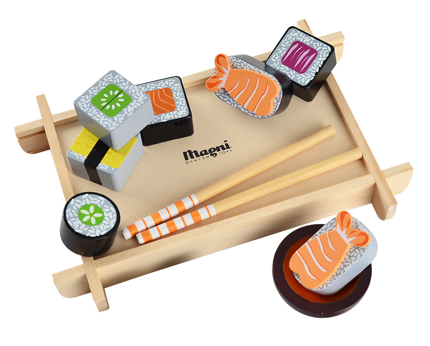 Ensemble de sushi en bois