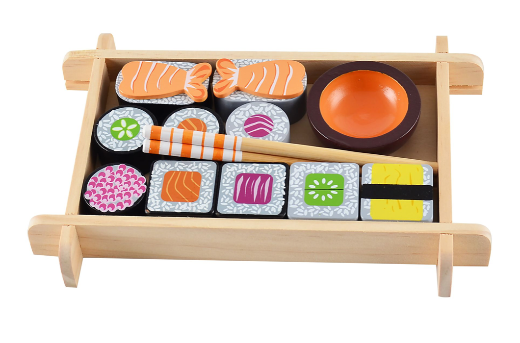 Ensemble de sushi en bois