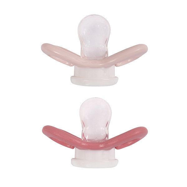 2 sucettes de pack (silicone) +6 mois, Rosa