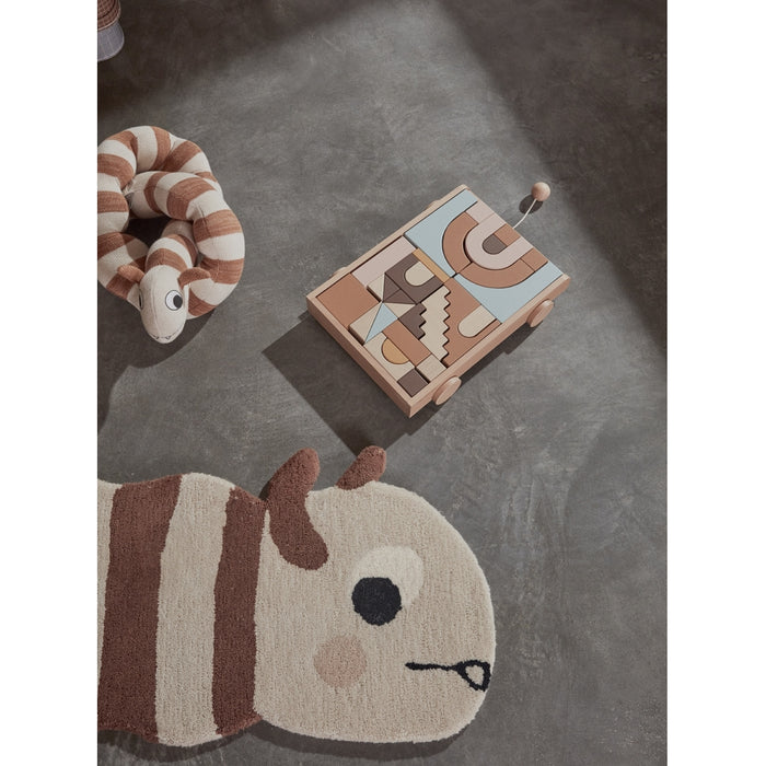 Tapis, larve Leo - caramel / offwhite