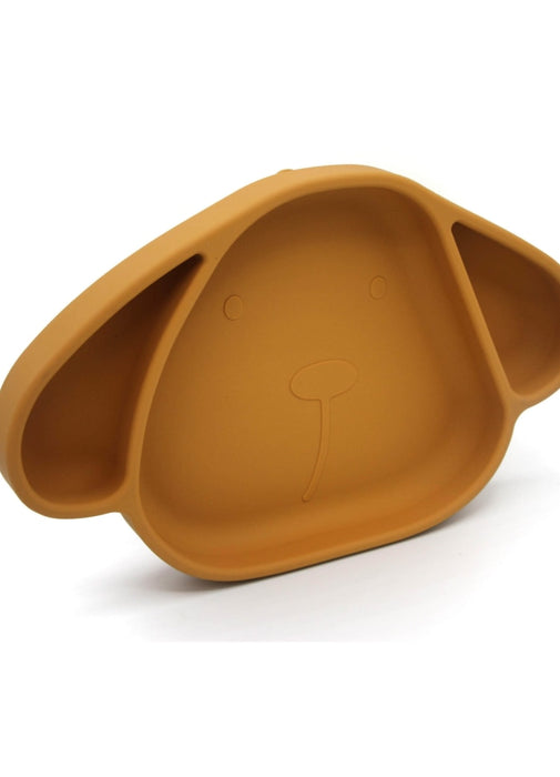 Assiette en silicone, chien - miel