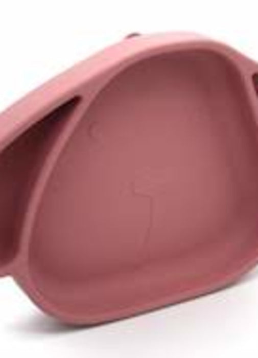 Assiette en silicone, chien - Rosa