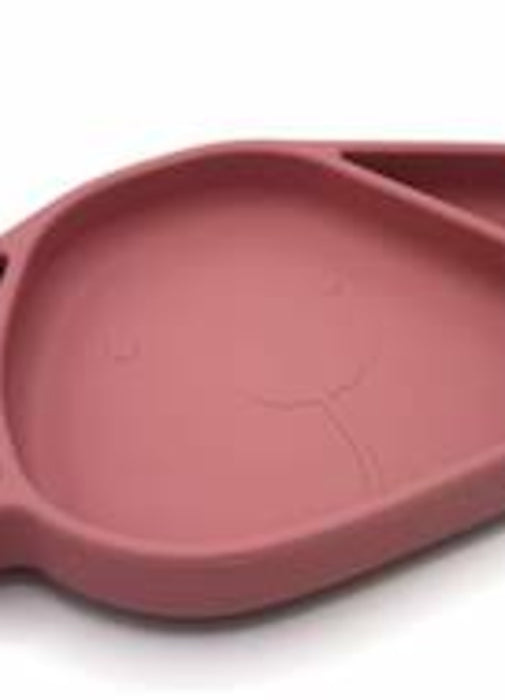 Assiette en silicone, chien - Rosa