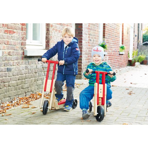 Combi scooter / tricycle, theo - naturel / rouge