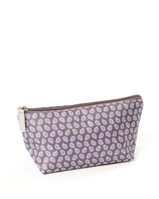 Sac de toilette, grosses feuilles - violet