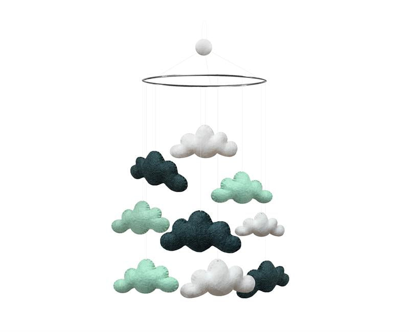 Mobile, nuages ​​- menthe / vert foncé