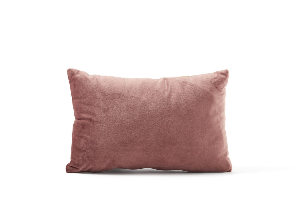 Coussin de velours - abricot