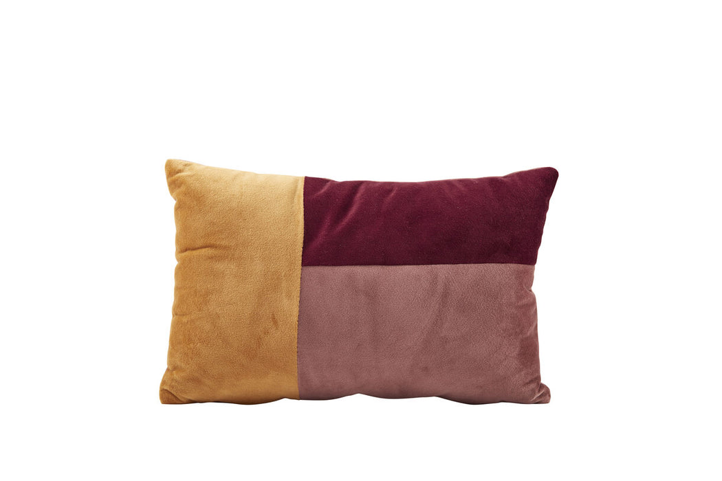 Coussin de velours - abricot