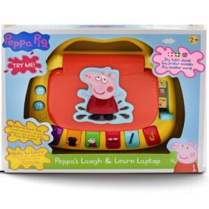 Peppa gris, skratta och lära sig dator